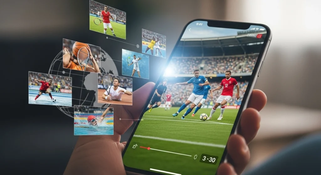 Mobile streaming of various sports events.