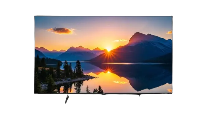Mountain sunset reflected on water